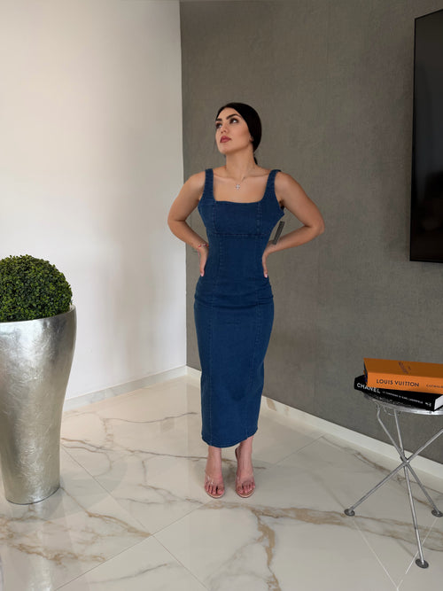 Abito longuette jeans