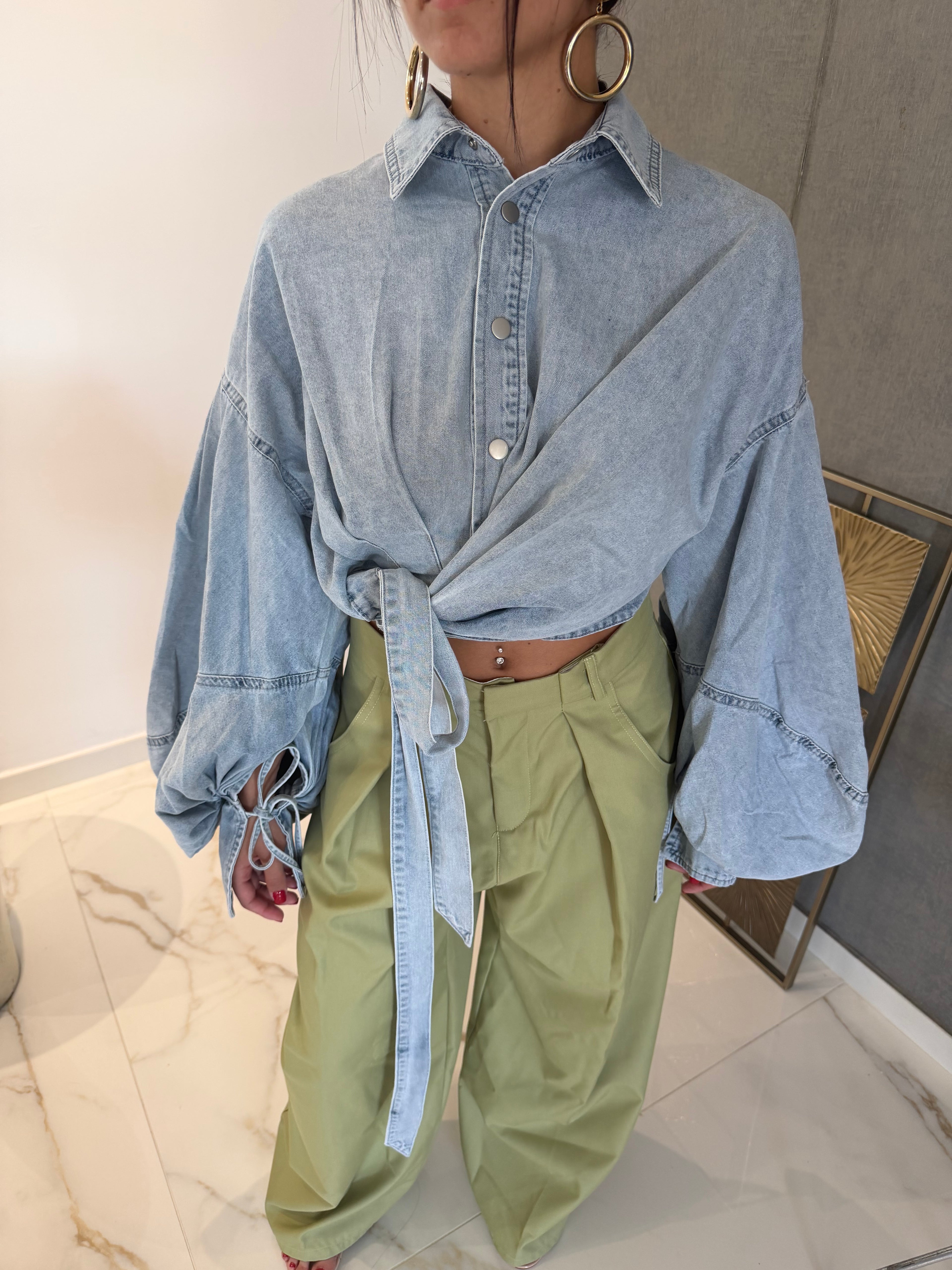 Camicia Crop jeans