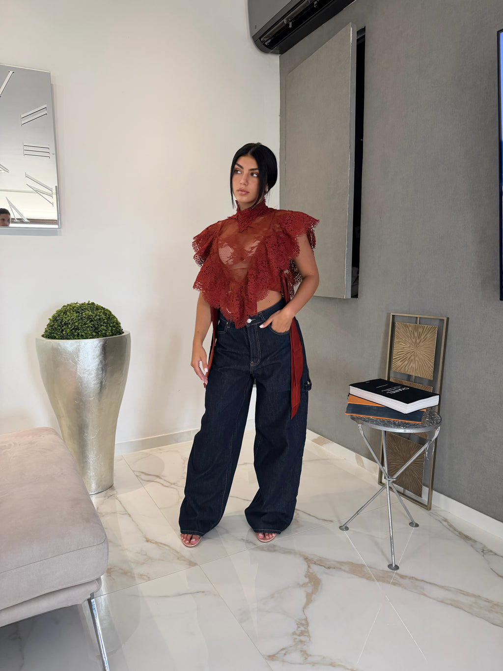 Jeans cuore lavaggio scuro