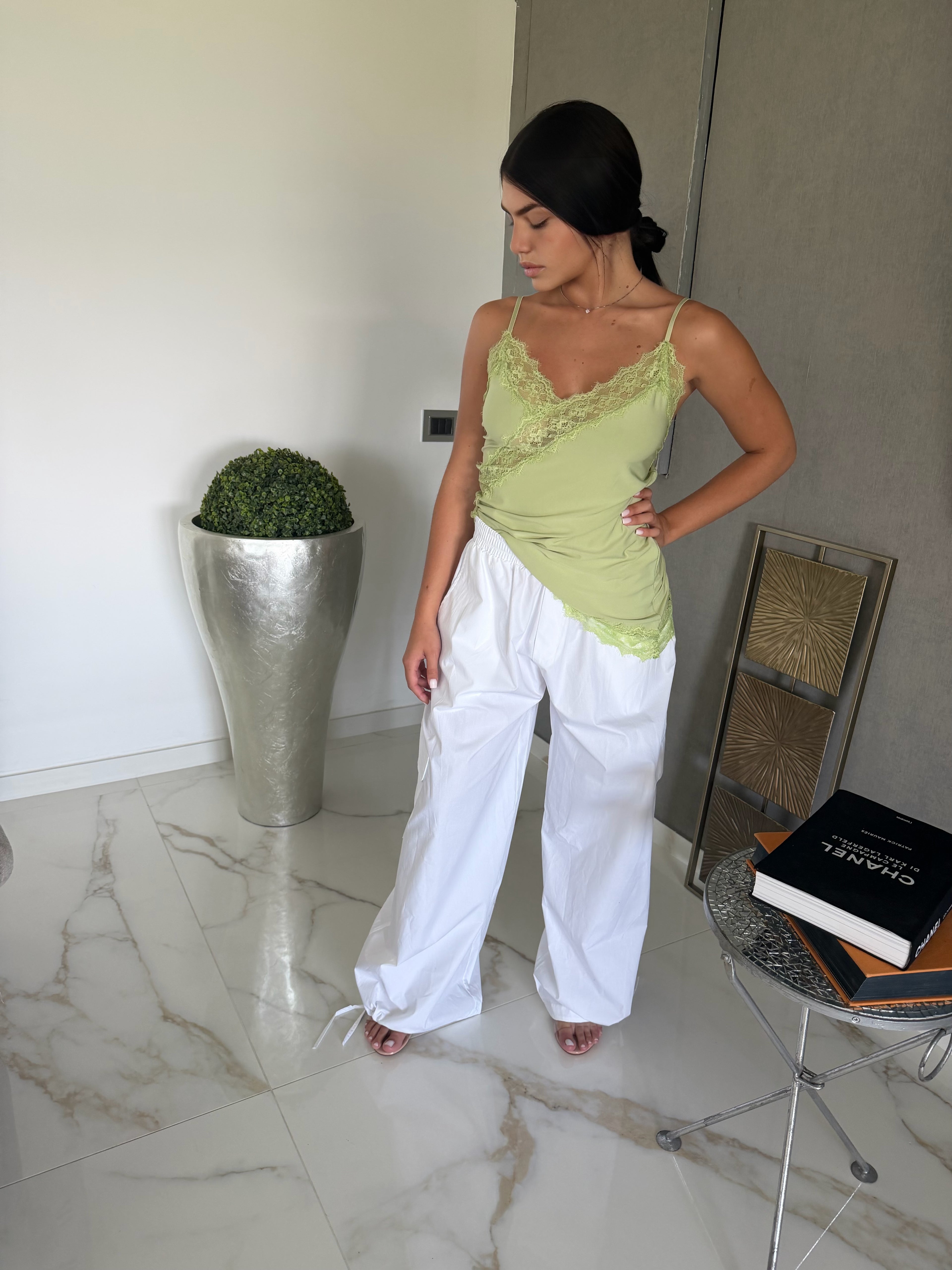 Pantalone Just cotone bianco