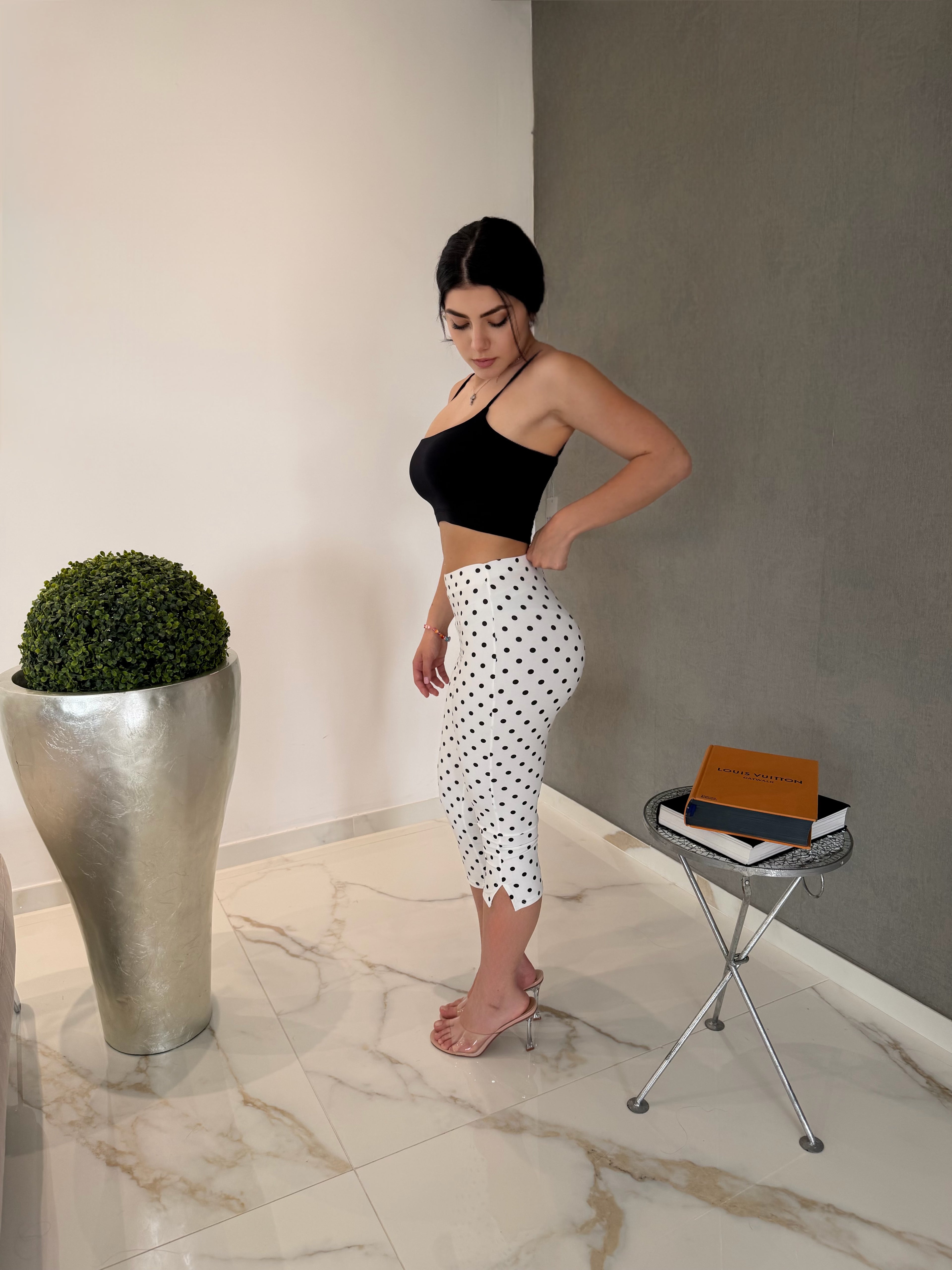 Leggings 3/4 pois nero