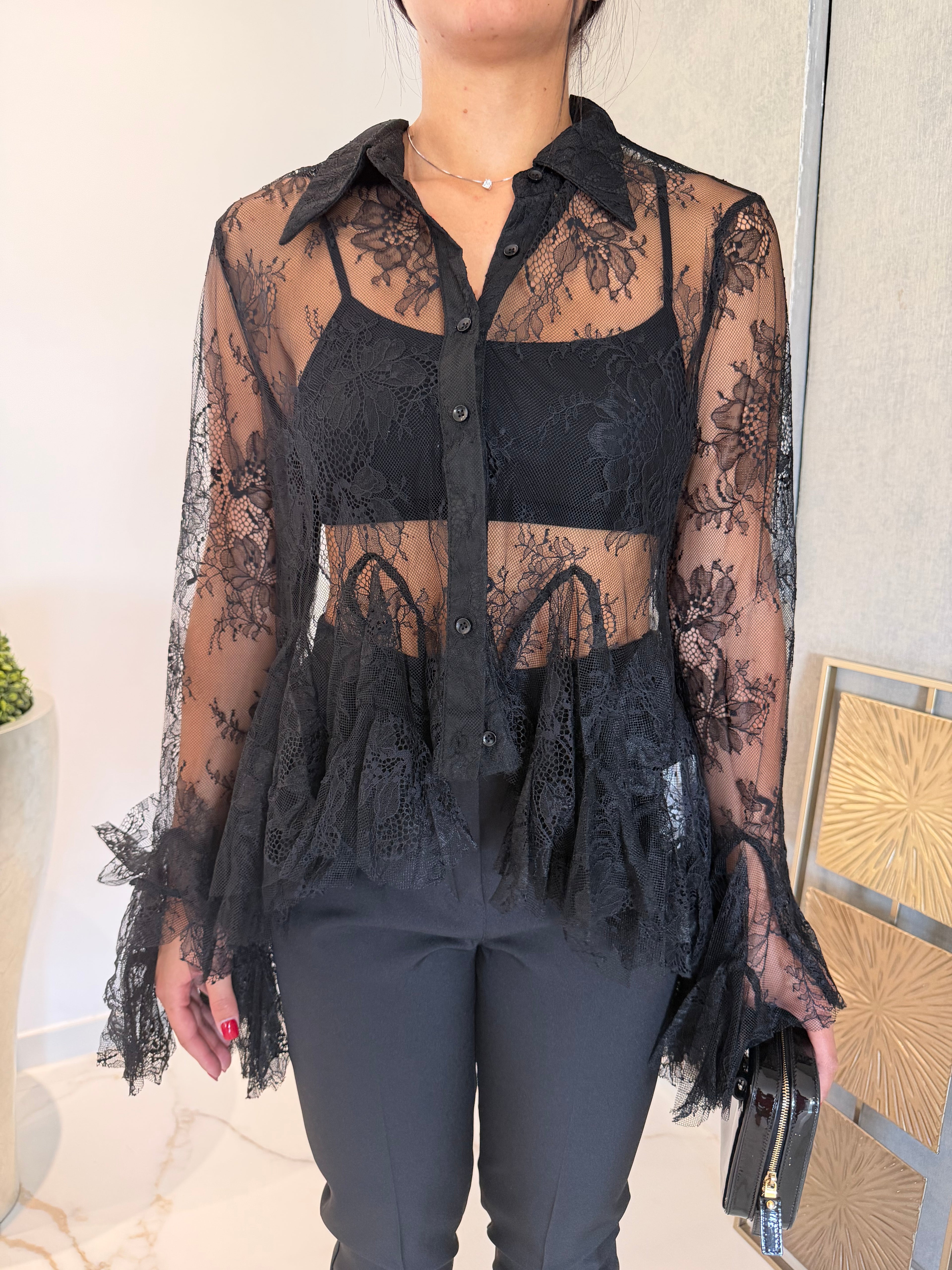 Camicia pizzo volant