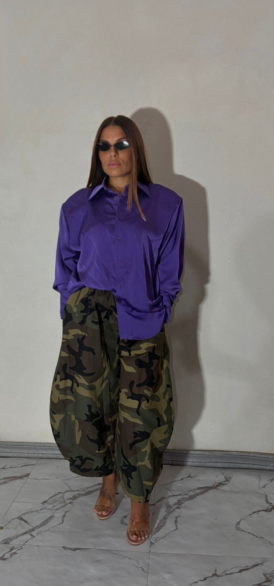 Pantalone 7/8 mimetico
