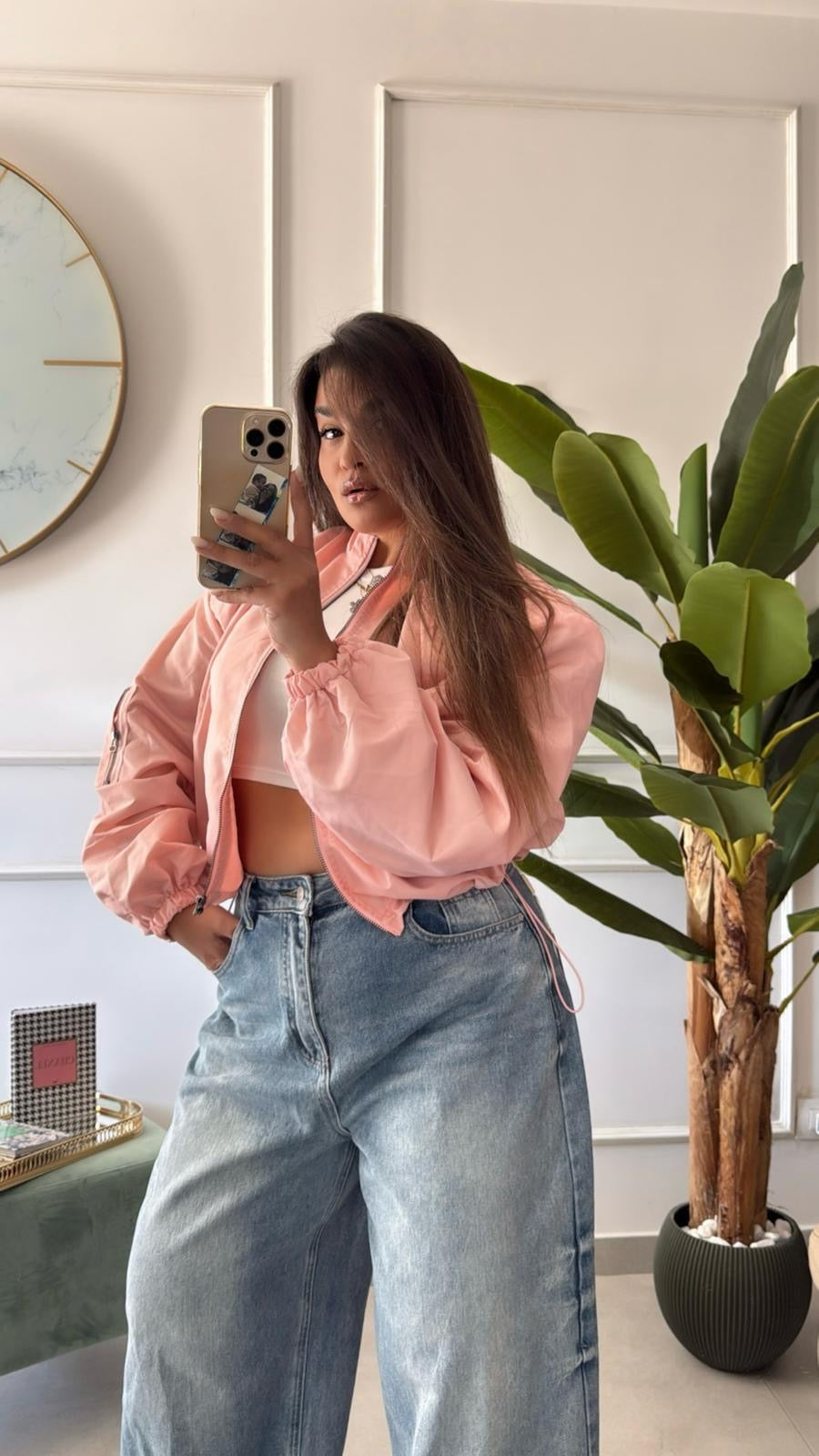 Bomber over pink