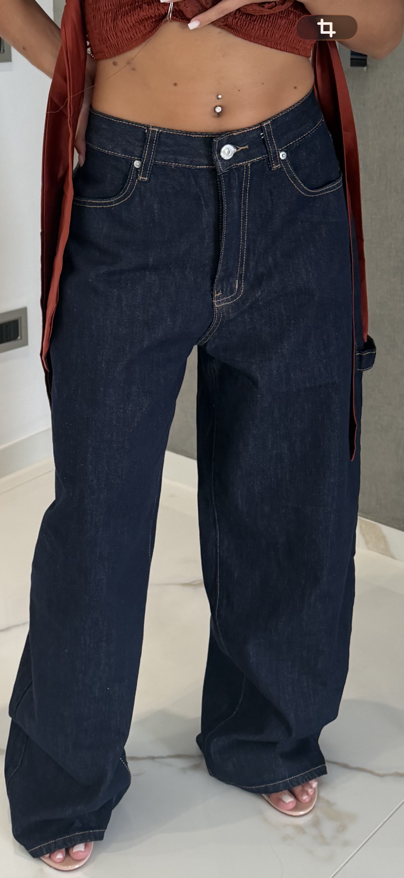 Jeans cuore lavaggio scuro