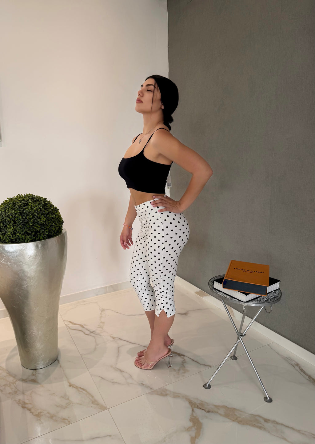 Leggings 3/4 pois nero