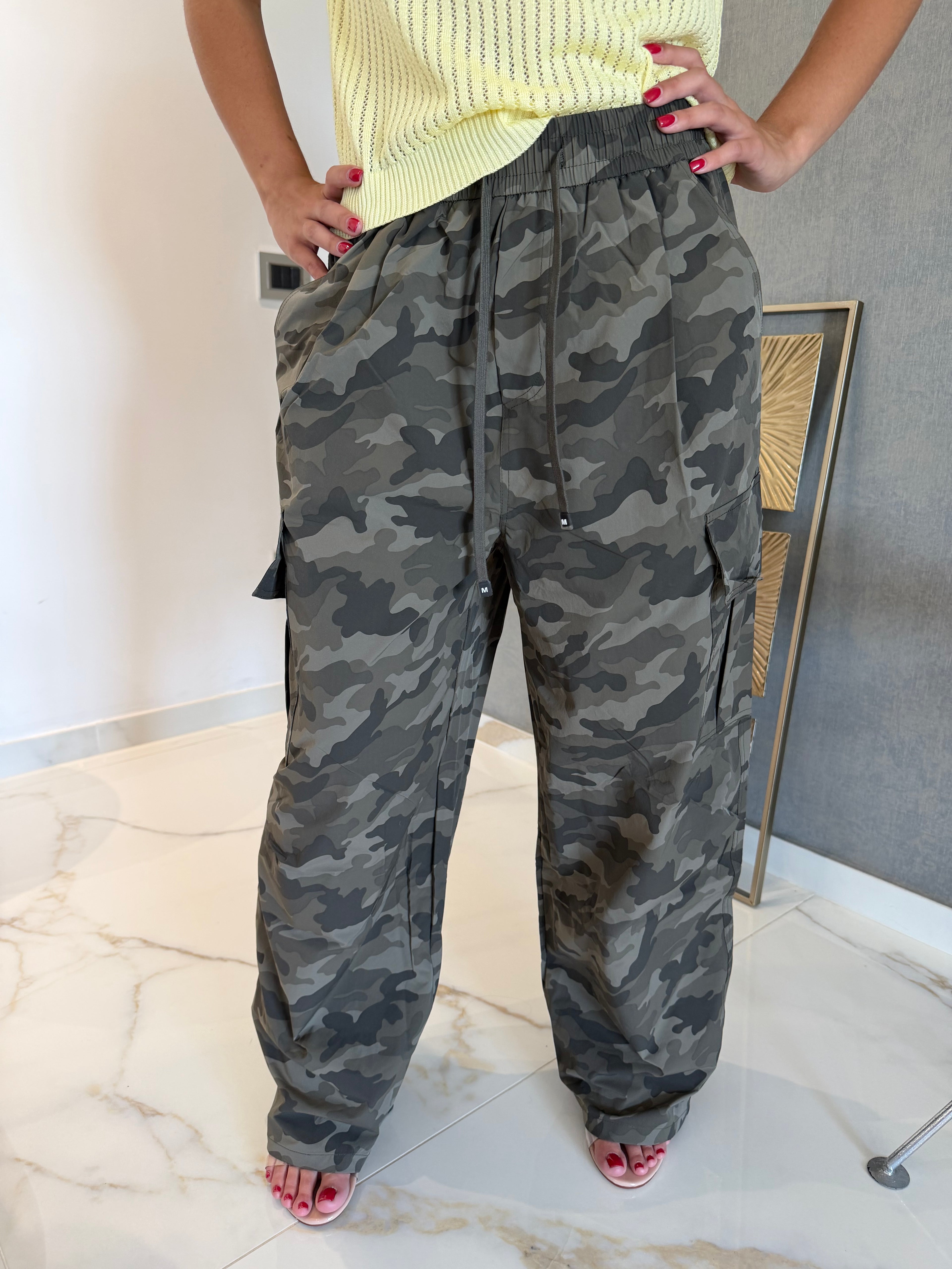 Pantalone nylon mimetico