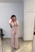 Tailleur tre pezzi rosa