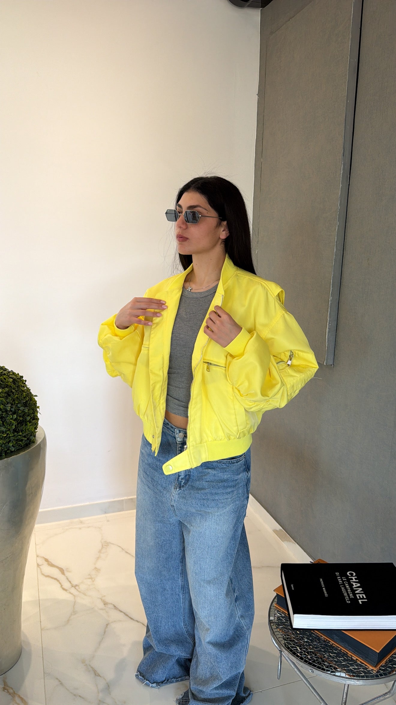 Bomber over yellow