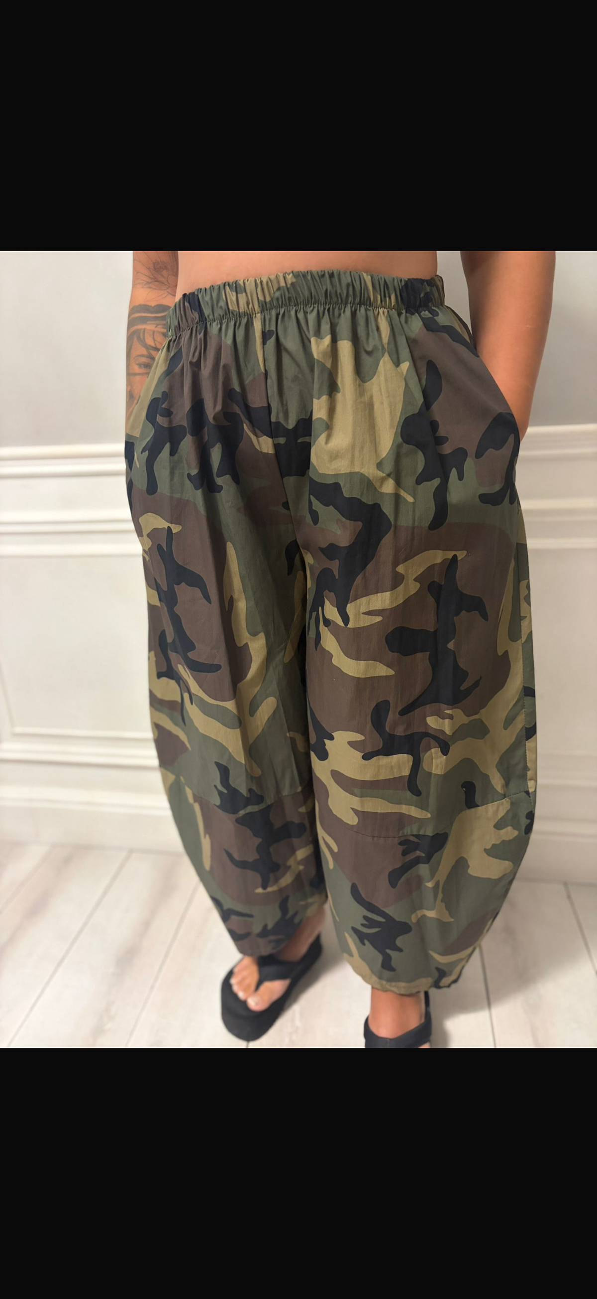 Pantalone 7/8 mimetico