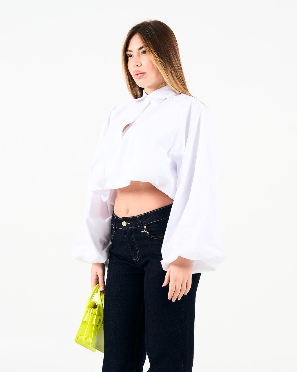 Camicia rose crop