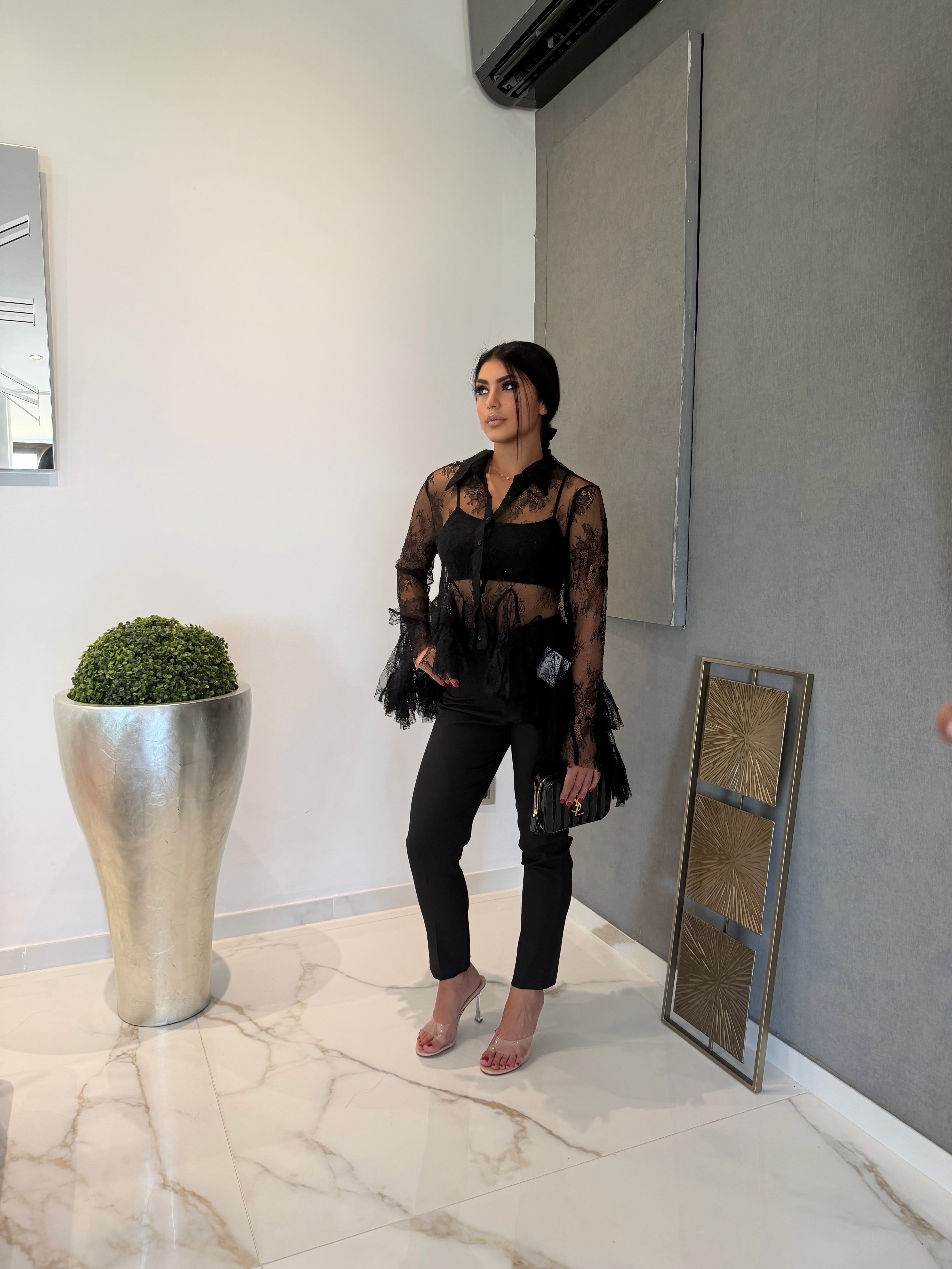 Camicia pizzo volant