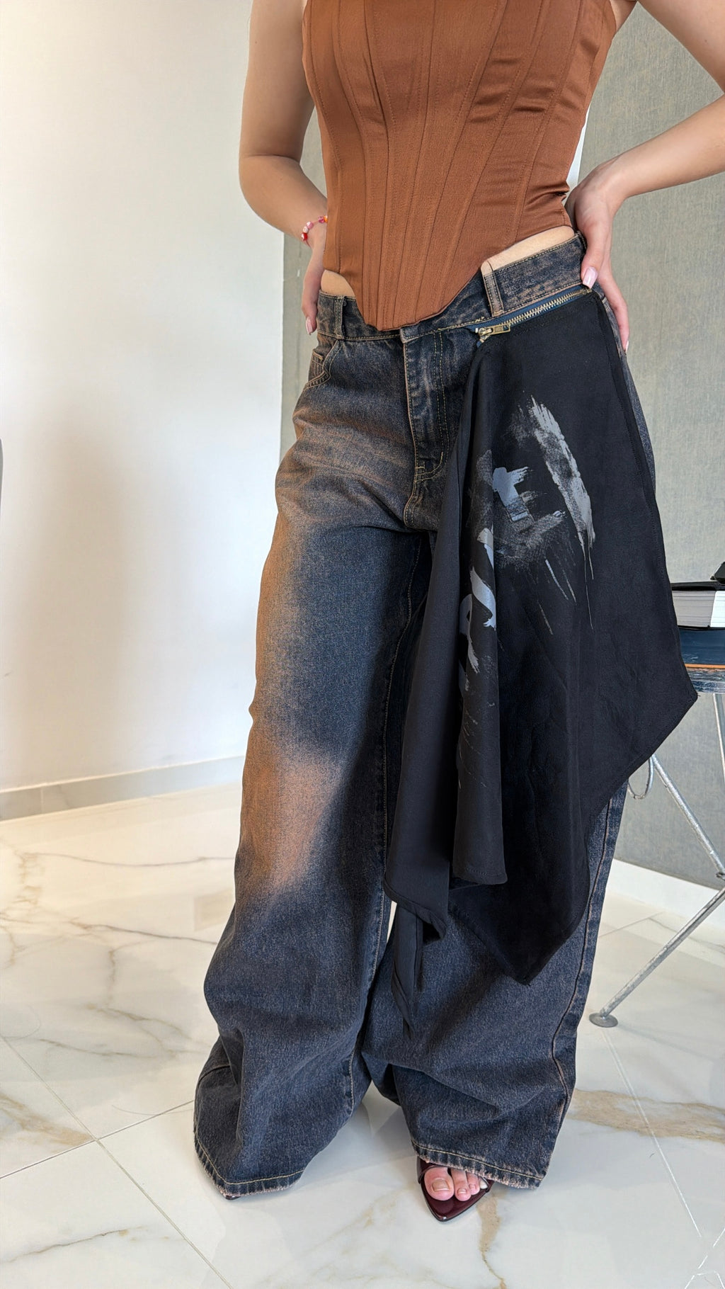 Jeans Baggy Sand