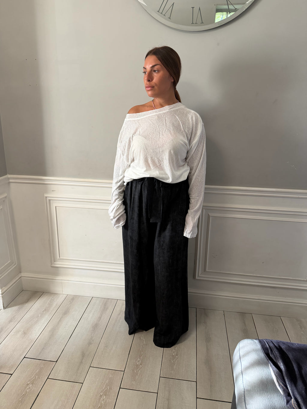Pantalone blu navy curvy