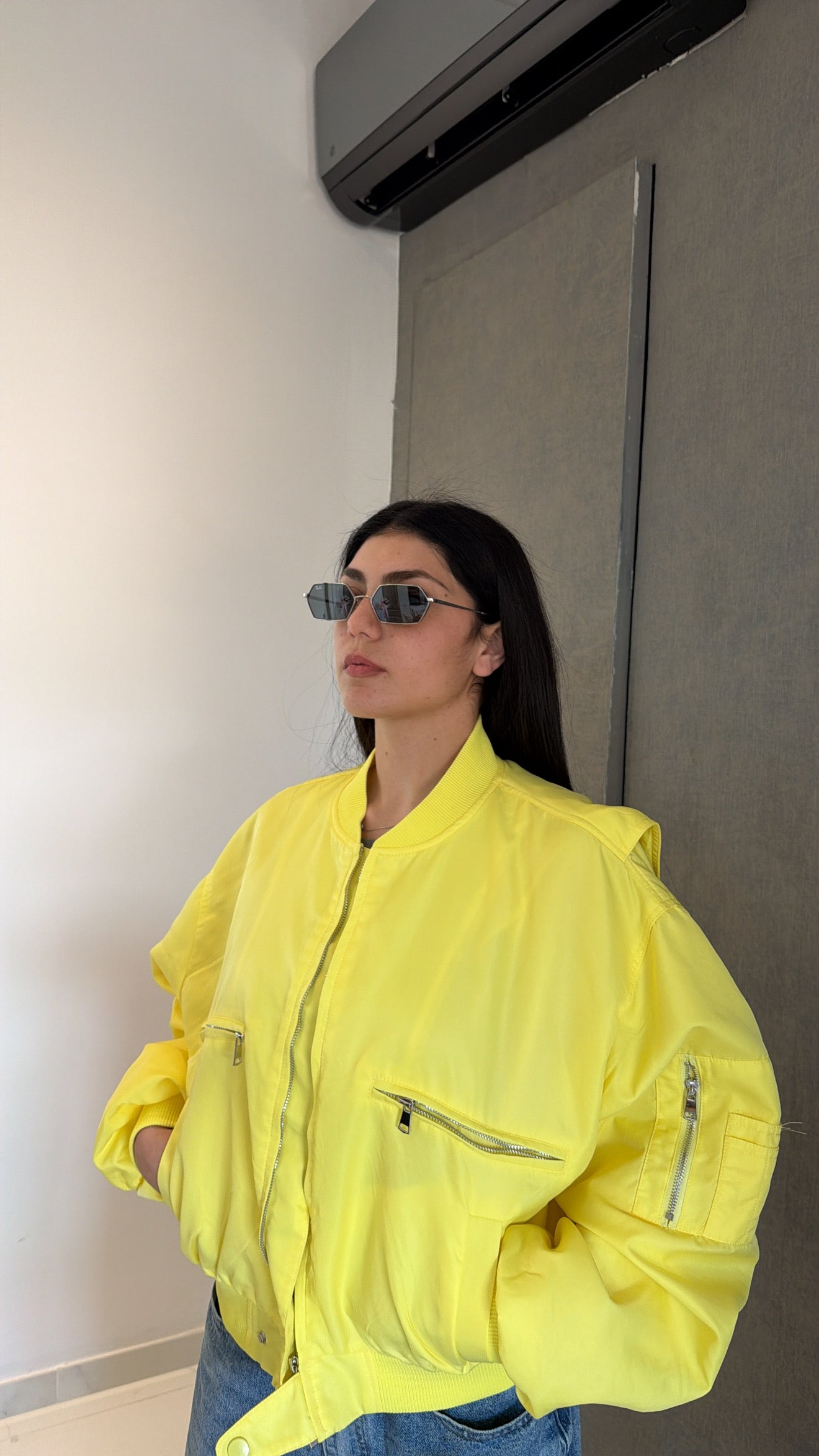 Bomber over yellow