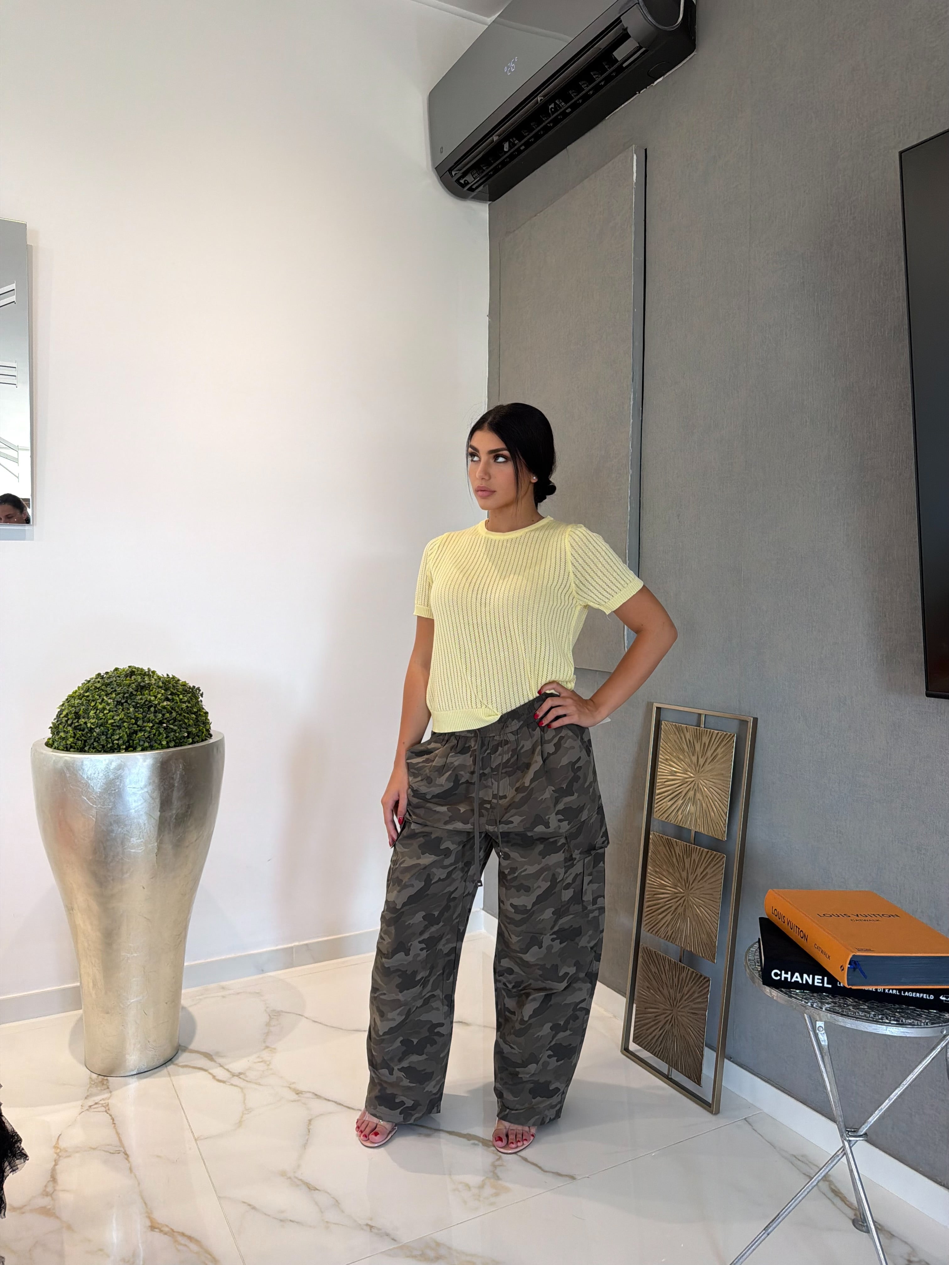 Pantalone nylon mimetico