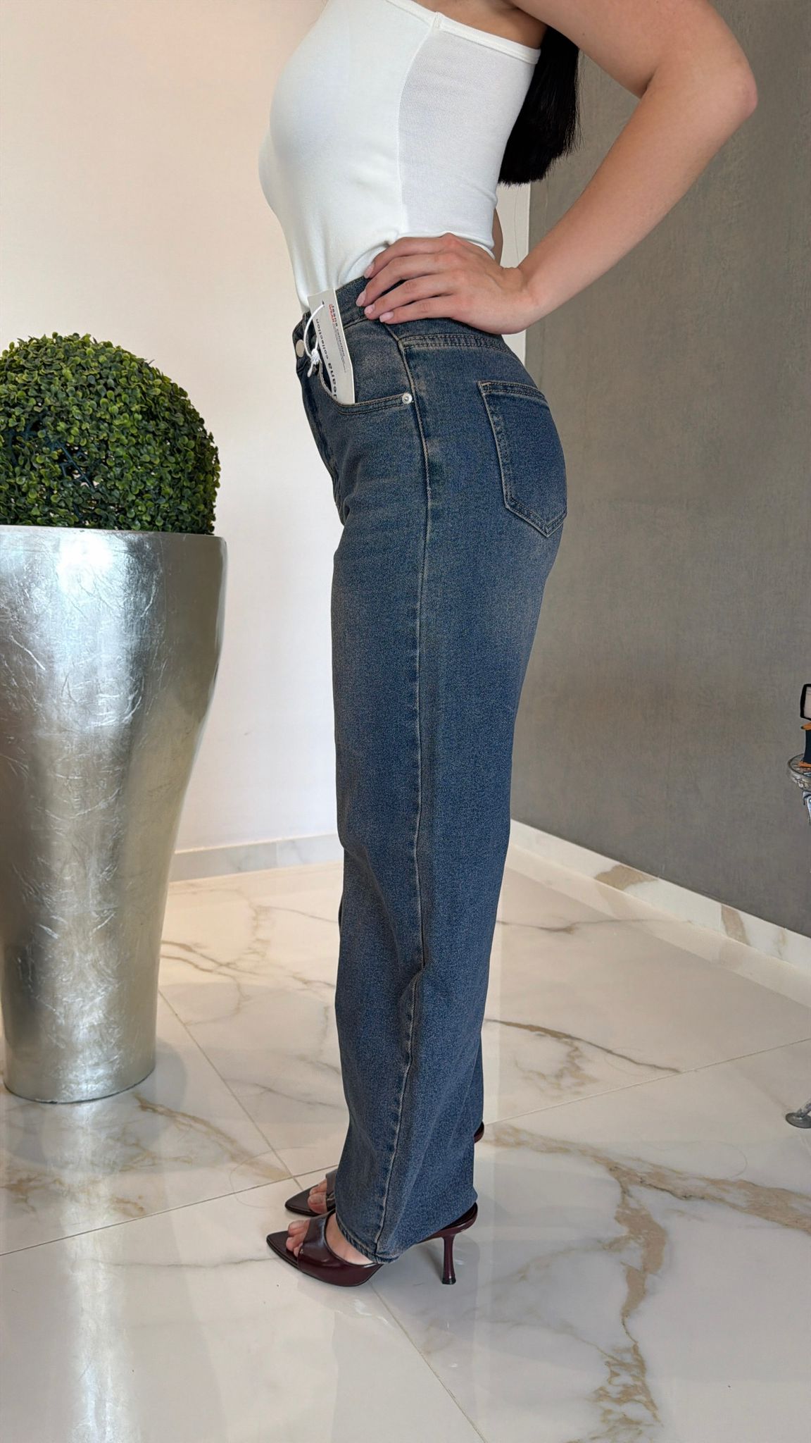 Jeans lavaggio medio slavato