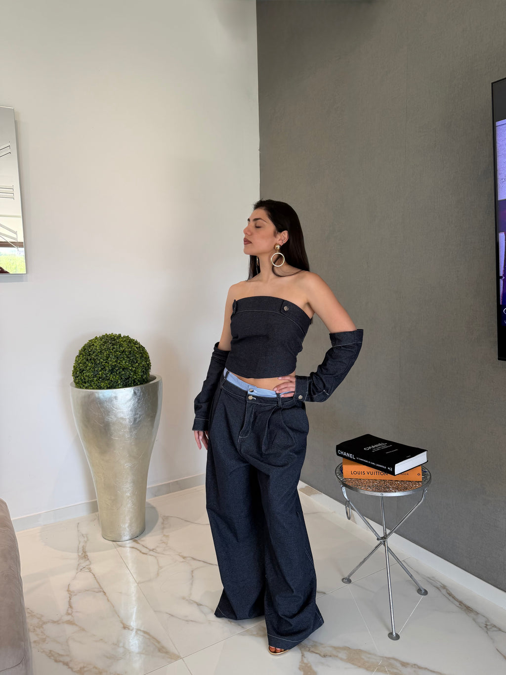 Coordinato denim trio
