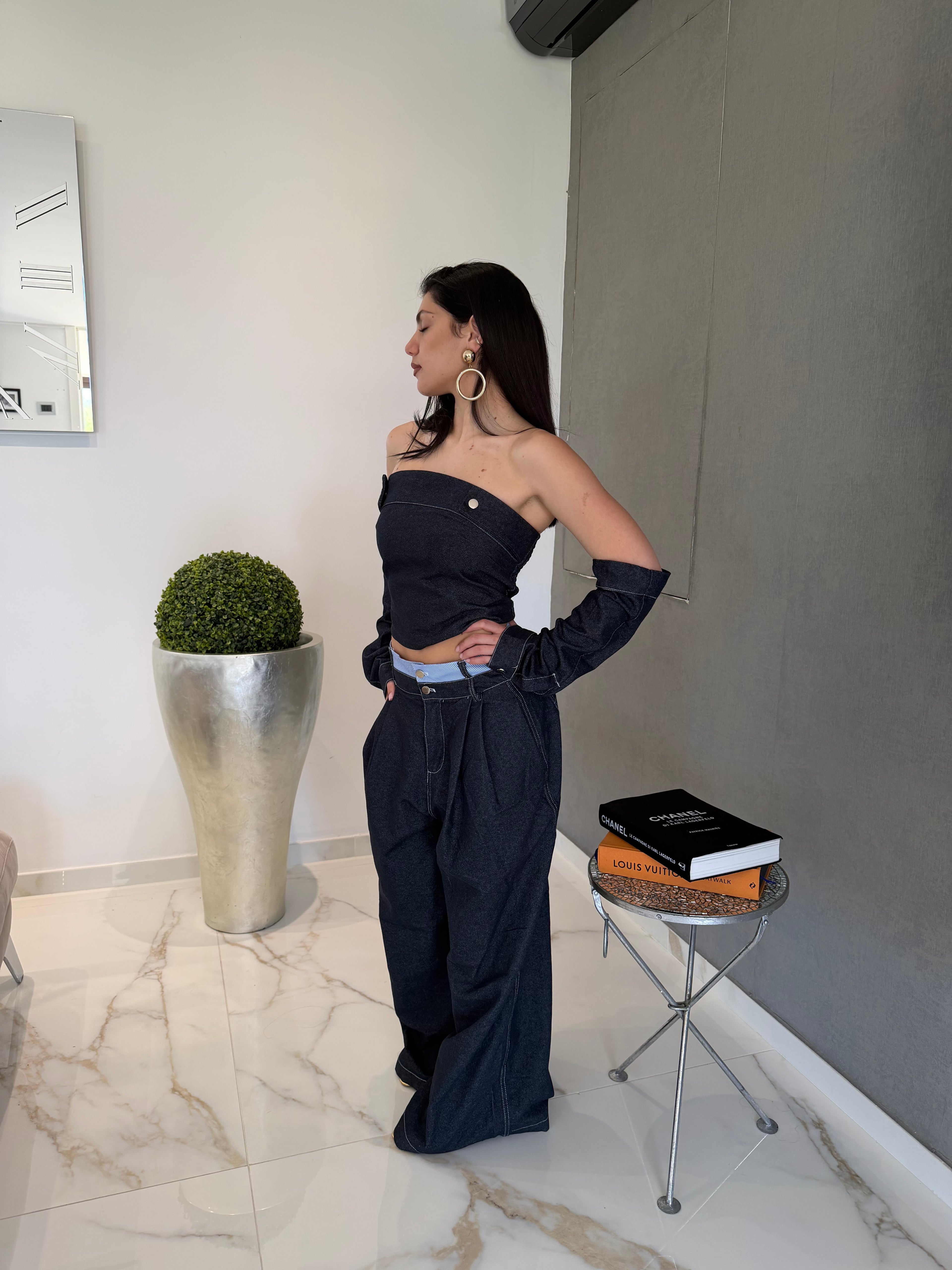 Coordinato denim trio