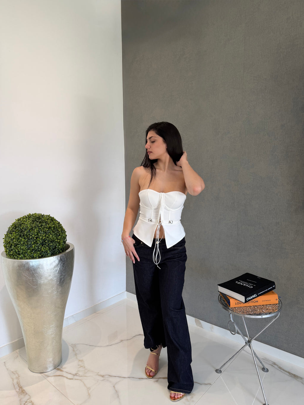 Jeans lavaggio scuro low rise