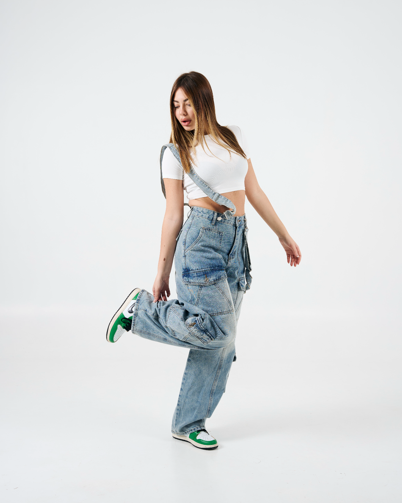 Jeans cargo lavaggio medio