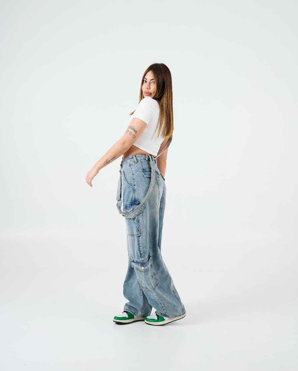 Jeans cargo lavaggio medio