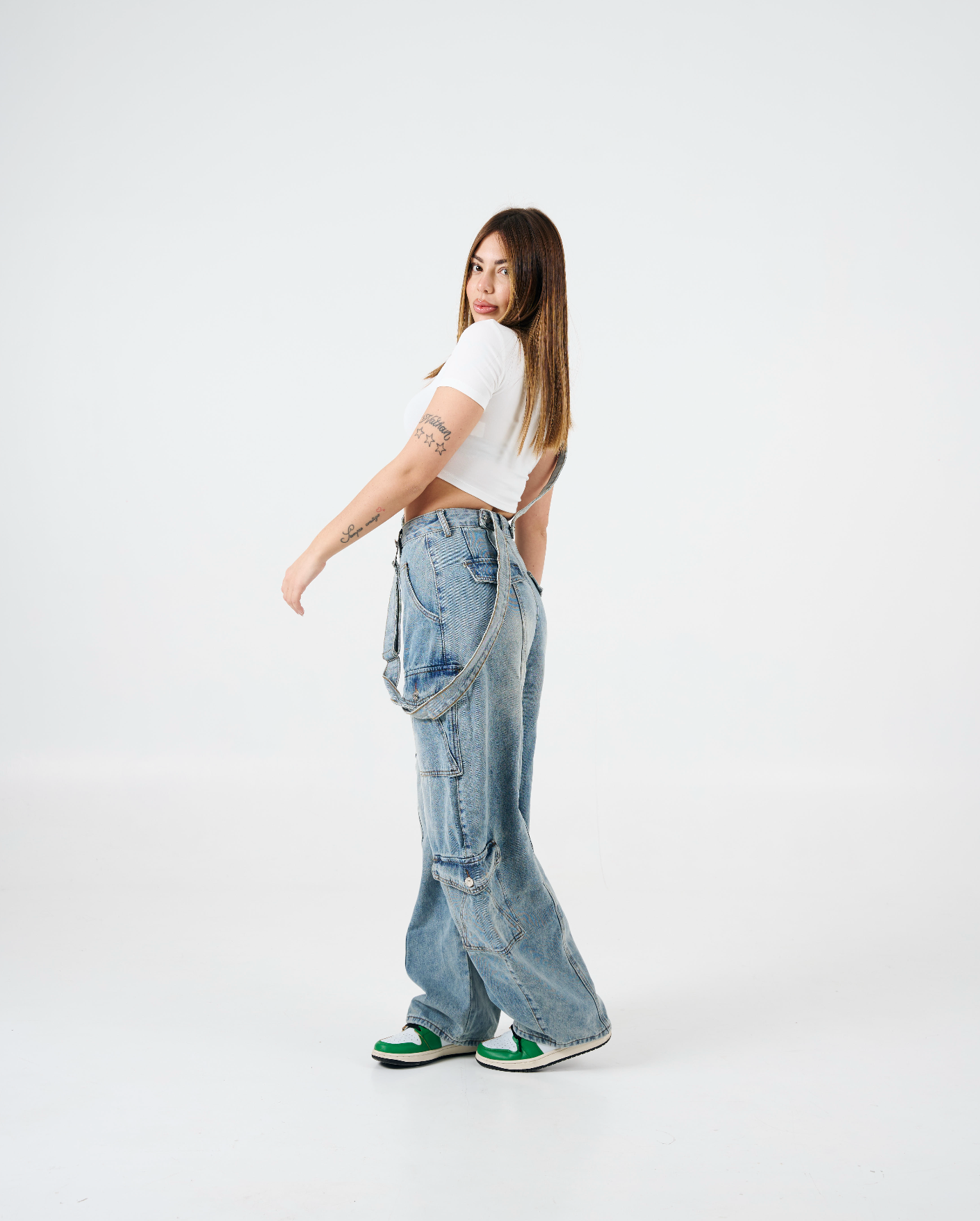 Jeans cargo lavaggio medio