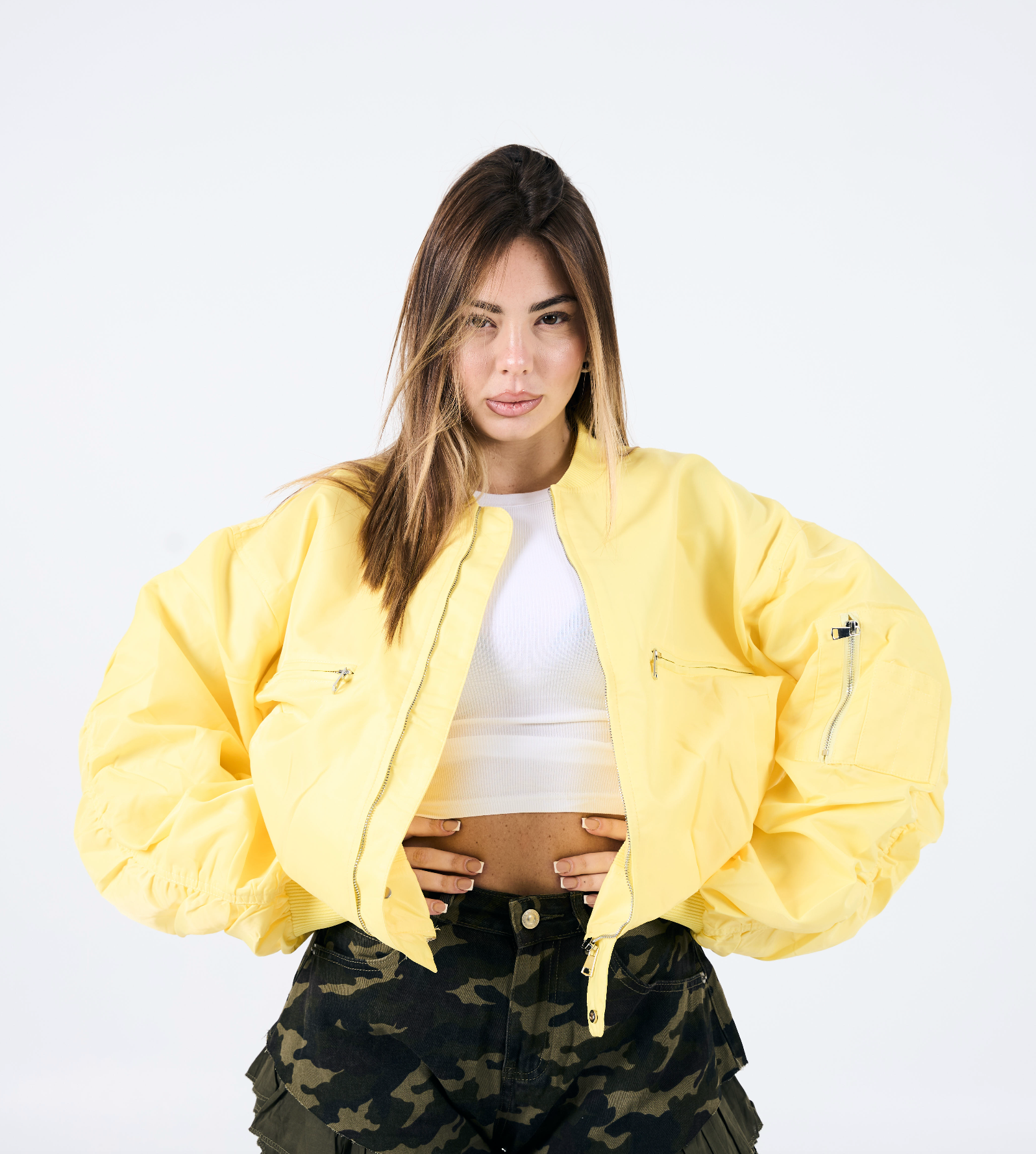 Bomber over yellow