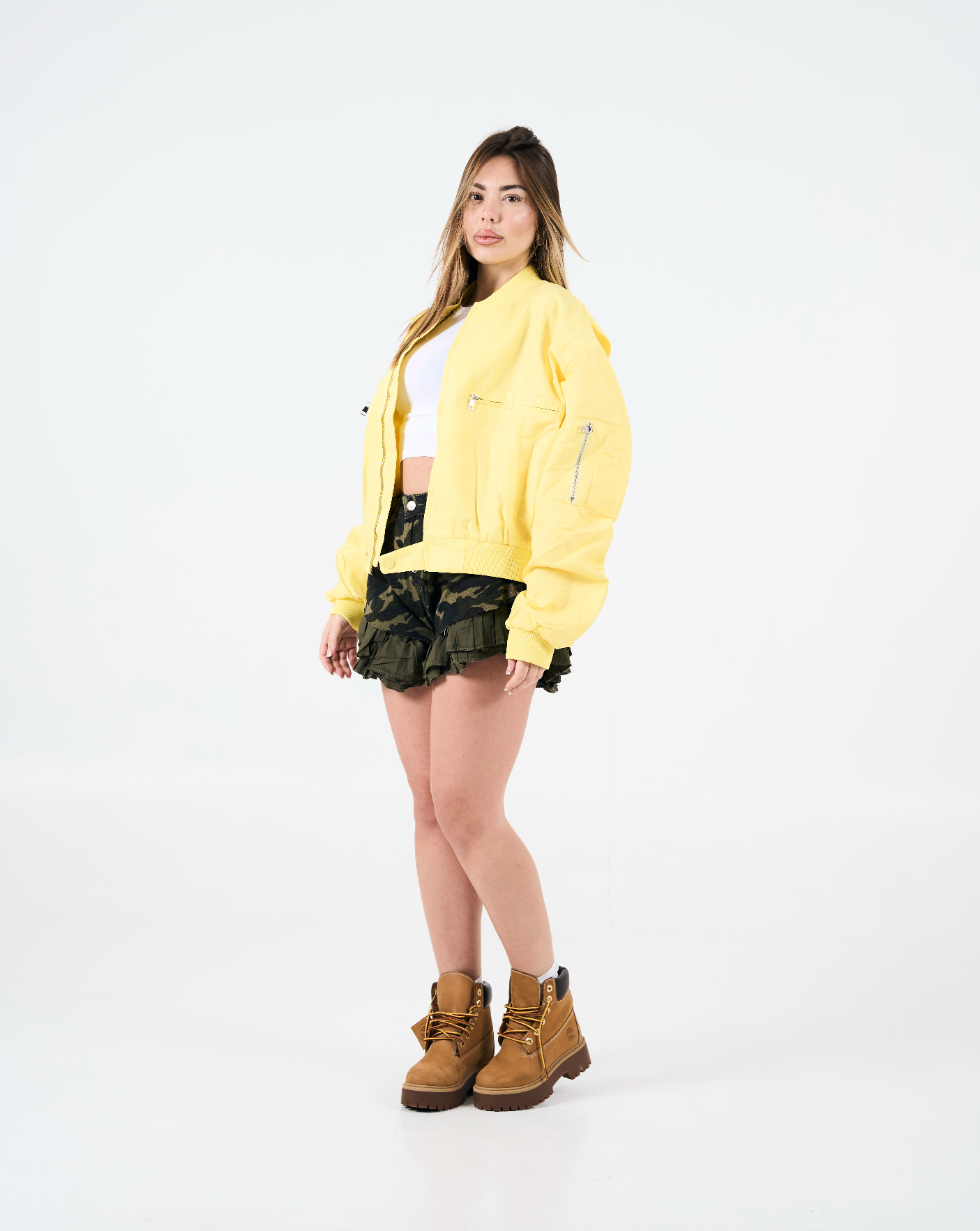 Bomber over yellow
